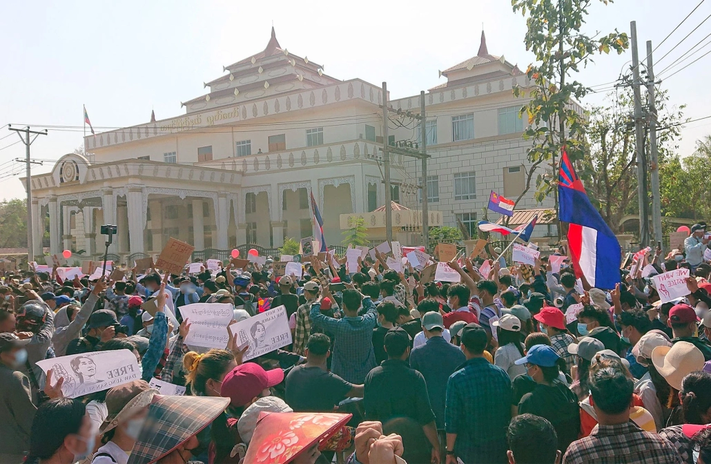protest against military coup in Myanmar; photo credit: creative commons Ninjastrikers